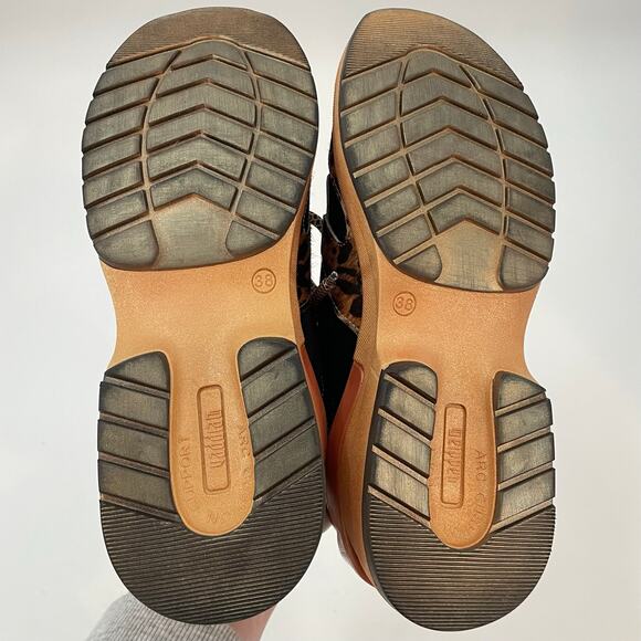 Vaddia 38 / 7.5 Calf Hair Leather Sneakers Metallic Cheetah Print - Picture 8 of 12